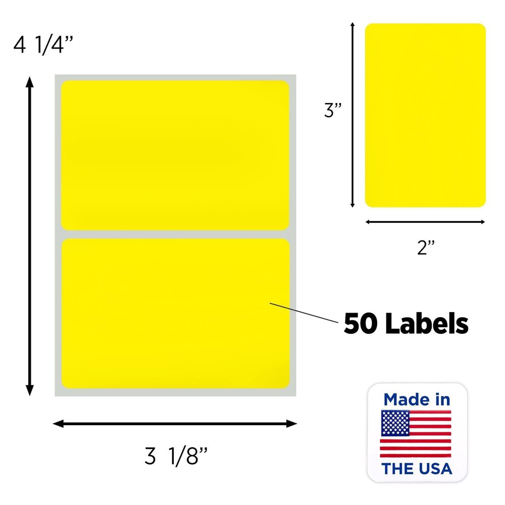 5991 2 x 3 inch Permanent Rectangular Color Code Inventory Labels, 50 - Picture 3 of 6